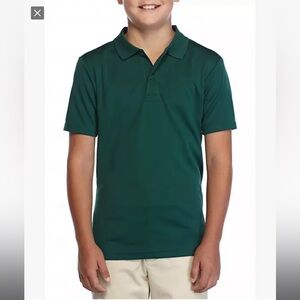 IZOD: Boys School Uniform Short Sleeve, Button Closure, Moisture Wicking Polo